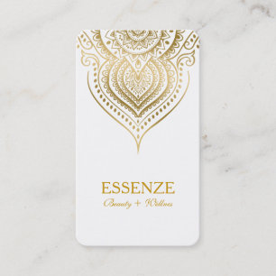 Goud op wit Paisley Kant Visitekaartje