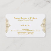 Goud op wit Paisley Kant Visitekaartje (Achterkant)