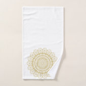 Goud op wit patroon bad handdoek (Handdoek)