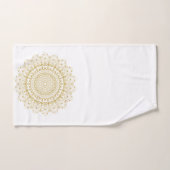 Goud op wit patroon bad handdoek (Handdoek)