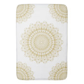 Goud op wit  patroon badmat (Voorkant Verticaal)