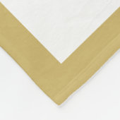 Goud op wit  patroon fleece deken (Hoek)