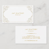 Goud op wit  Visitekaartje (Voorkant / Achterkant)