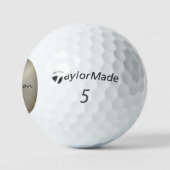 Goud op zilver eerste letter en naam gepersonalise golfballen (Logo)