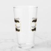 Goud op zwart art deco label glas (Links)