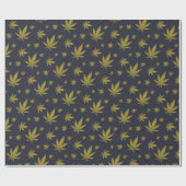 Goud op zwart wettelijk wapen cadeaupapier (Vlak)