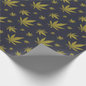 Goud op zwart wettelijk wapen cadeaupapier (Hoek)