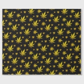 Goud op zwart wettelijk wapen cadeaupapier (Vlak)