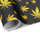 Goud op zwart wettelijk wapen cadeaupapier (Rol Hoek)