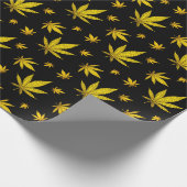 Goud op zwart wettelijk wapen cadeaupapier (Hoek)