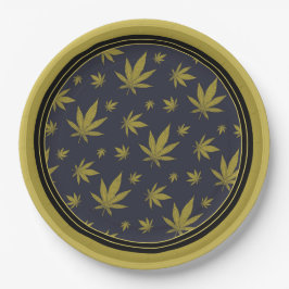 Goud op zwart wettelijk wapen papieren bordje