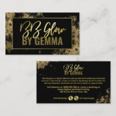 Goud op zwarte gloed visitekaartje (Voorkant / Achterkant)