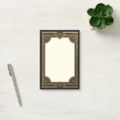 Goud op Zwarte Klassieke Art Deco Post-it® Notes (Kantoor)