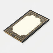 Goud op Zwarte Klassieke Art Deco Post-it® Notes (Schuin)