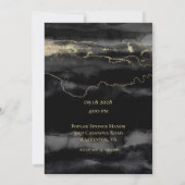 Goud op zwarte Waterverf Kaart (Achterkant)