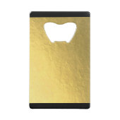 Goud | Open flesje Creditkaart Flessenopener (Achterkant)