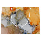 Goud Oranje Abstract Groot Cadeauzakje (Voorkant)