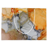 Goud Oranje Abstract Groot Cadeauzakje (Achterkant)