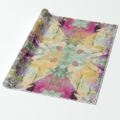 Goud Oranje leder van Herfst op  ontkoppeling Cadeaupapier (Uitgerold)