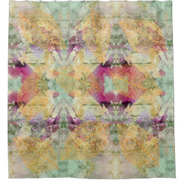 Goud Oranje leder van Herfst op  ontkoppeling Douchegordijn