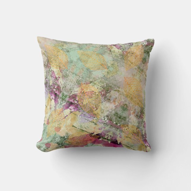 Goud Oranje leder van Herfst op  ontkoppeling Kussen (Voorkant)