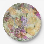 Goud Oranje leder van Herfst op  ontkoppeling Papieren Bordje (Voorkant)