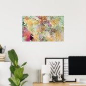 Goud Oranje leder van Herfst op  ontkoppeling Poster (Thuiskantoor)