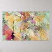 Goud Oranje leder van Herfst op ontkoppeling Poster (Voorkant)