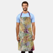 Goud Oranje leder van Herfst op  ontkoppeling Schort (Gedragen)