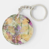 Goud Oranje leder van Herfst op  ontkoppeling Sleutelhanger (Achterkant)