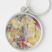 Goud Oranje leder van Herfst op ontkoppeling Sleutelhanger (Voorkant)