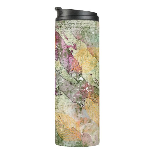 Goud Oranje leder van Herfst op  ontkoppeling Thermosbeker (Geroteerd rechts)