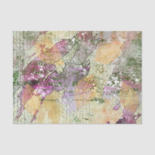 Goud Oranje leder van Herfst op  ontkoppeling Tissuepapier (Voorkant)