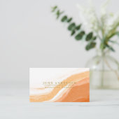 Goud Oranje | Moderne beroepsbeoefenaren Visitekaartje (Staand voorkant)