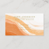 Goud Oranje | Moderne beroepsbeoefenaren Visitekaartje (Achterkant)