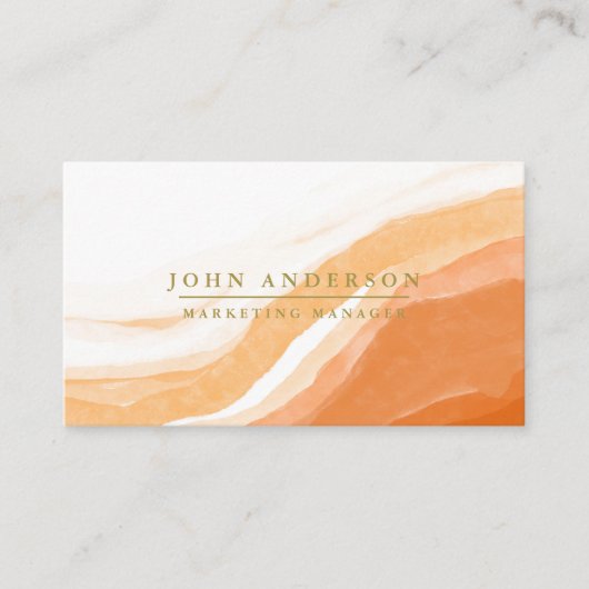 Goud Oranje | Moderne beroepsbeoefenaren Visitekaartje (Voorkant)