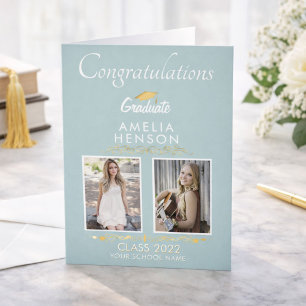 Goud Ornament Afstuderen 2 Foto Afstuderen Kaart