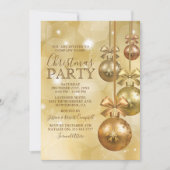 Goud Ornament Bedrijf Kerstfeest Kaart (Voorkant)