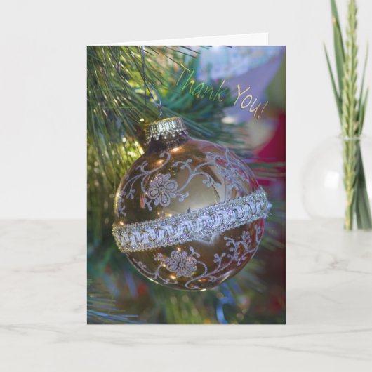 Goud Ornament dank u kaart (Voorkant)