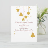 Goud Ornament Kerst Vakantie Kaart (Staand voorkant)