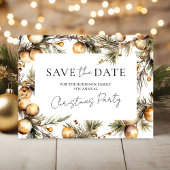 Goud Ornament kerstfeest Save the date Feestdagenkaart