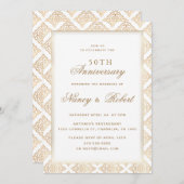 Goud Ornament Lijst 50ste bruiloft Jubileum Kaart (Voorkant / Achterkant)