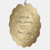 Goud Ornament met diamanten bruiloft Jubileum (Links)