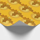 Goud Ornament op Gold Wrapping Paper Cadeaupapier (Hoek)