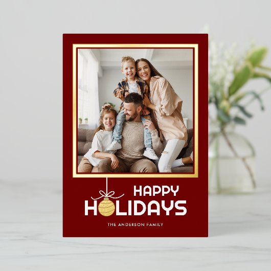 Goud Ornament Prettige feestdagen (Staand Voorkant)