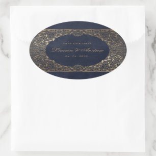 Goud Ornament Save The Date Sticker