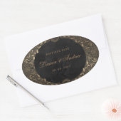Goud Ornament Save The Date Sticker (Envelop)