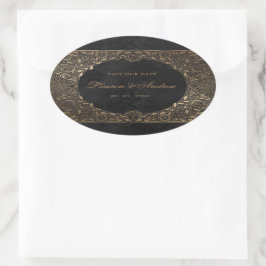  Goud Ornament Save The Date Sticker