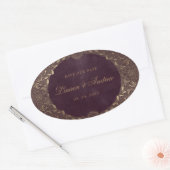 Goud Ornament Save The Date Sticker (Envelop)