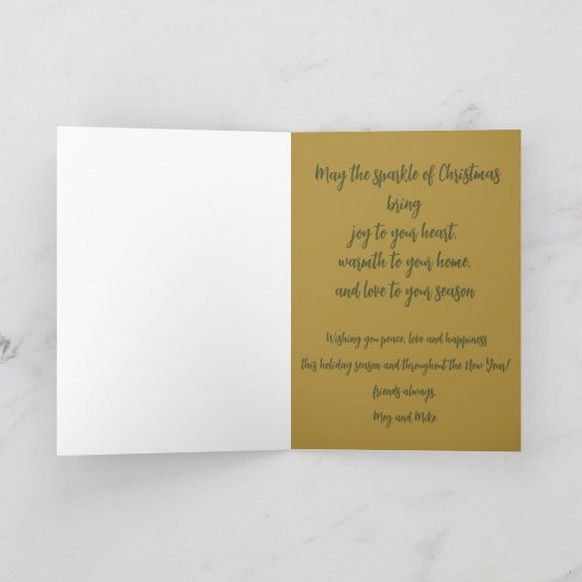 " Goud Ornament" Vakantie Kaart (Binnen)